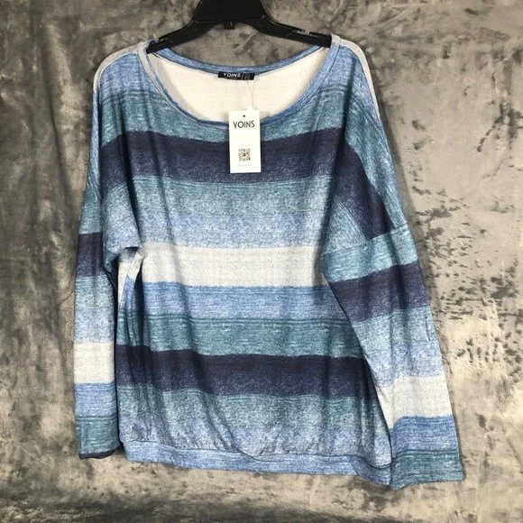 Yoins Woman's Pullover Your Inspiration Shirt Blue Blouse Size Adult XX Large - Picture 1 of 10